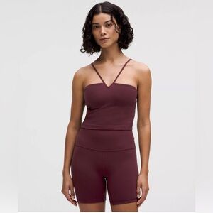 Lululemon align strappy deep v tank top in garnet size 6